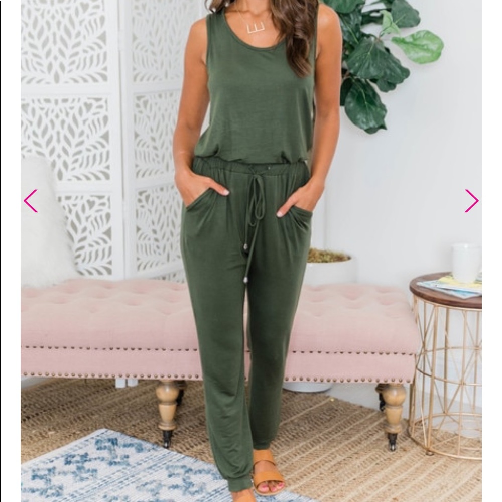 Pink Lily Boutique Olive Jumpsuit